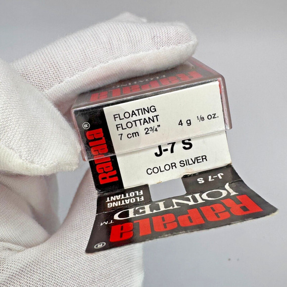 Rapala Jointed, J-7 S, Silver, Jointed, Floating EUC in Box Ireland - Picture 2 of 6